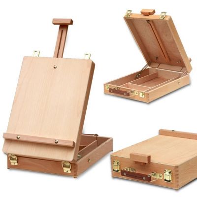 Portable Folding Durable Display French Easel Artist Wooden Sketch Box