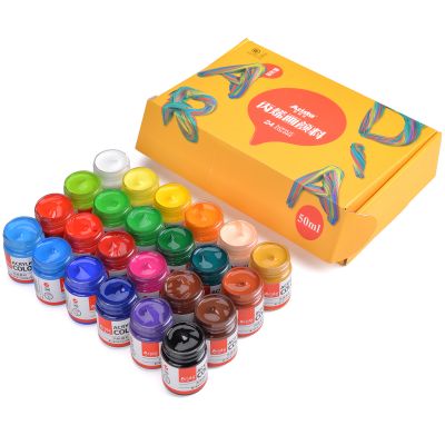 50 ML Bottle Package Acrylic Paint Set 24 Colours Used in Arts and Crafts