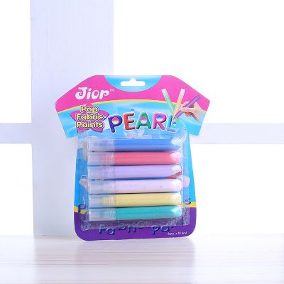 Wholesale 3D Permanent 6pcs 10ml pearl textile paint fabric paint