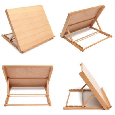 Multi-functional Wooden Drawing Board A3 Desktop Easel Adjustable Students Painting Art Stationery Rack