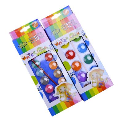 16 Colors Portable Solid Watercolor Paint Set For Child Painting Art Supplies