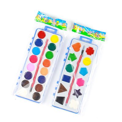 Children's 16 color water color paint set colors solid water color paint set with package