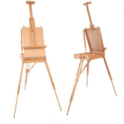 French Easel Artist Wooden Paint easel box Sketch Box Portable Folding Durable Display Easel