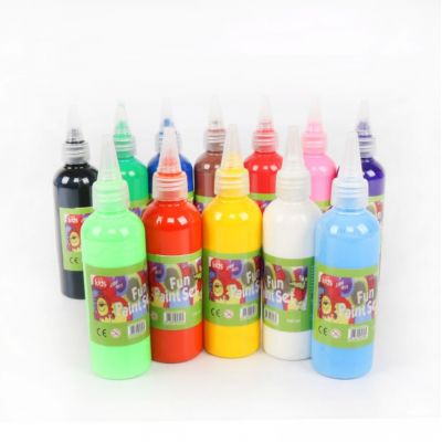 Fun Paint Set 12 colors 100ml water color paint kindergarten children DIY graffiti painting washed paint finger painting