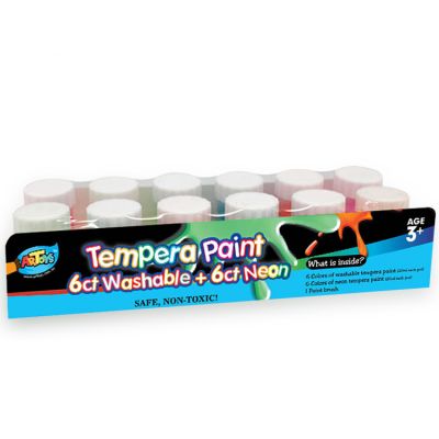 Professional supplier 20ml*6colors washable kids tempera color paint set Non Toxic For Kids