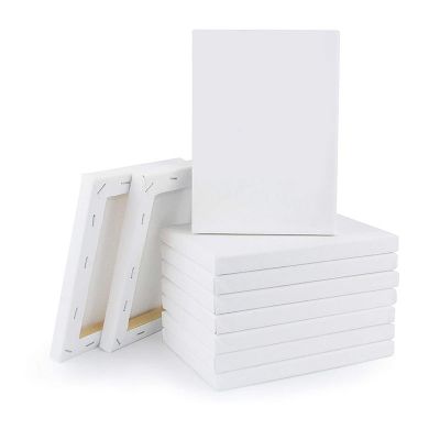 Art 10 Pack 5x7 Inch Heave Weight Gesso Acid Free Stretched Canvas Frame for Acrylic Pouring Painting
