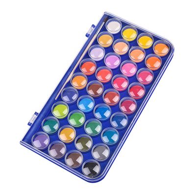 12/16/28/36colors Solid Watercolor Paint Set Bright Color Portable Watercolor Pigment Pad With Hook Line Brush For Painting Art