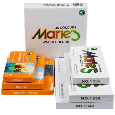 Marie's Genuine Professional 12/18/24/36 color 5/12ml Water Color Paint Pigment Set for Artist Painting Wholesale