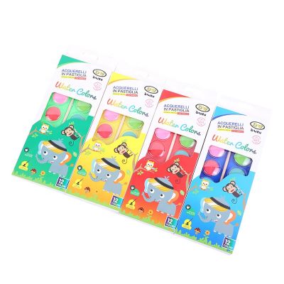 12colors Watercolor Paint Sets Washable Colors Paints Quality Paintbrushes for Kids Adults for Birthday Party Favors Art Classes