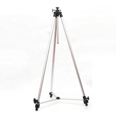 Aluminum Metal Silver Easel Stand for Painting Canvas Adjustable Height with Carry Bag for Table-Top/Floor Painting & Displaying