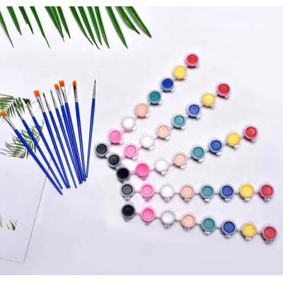8 pcs non-toxic vivid water color acrylic paint strip 3ml for children drawing