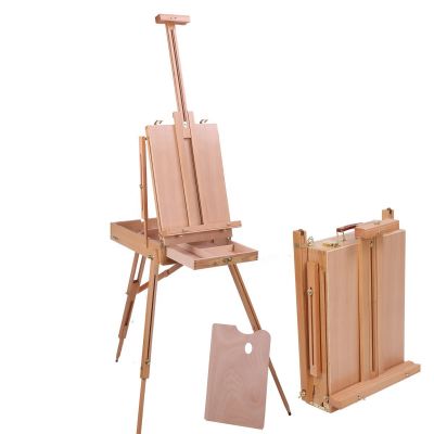 Hot Sale Artist Painter Tripod Portable Wooden Sketch Box Italian Oil Easel With Drawer For Artist Painting for Wholesale