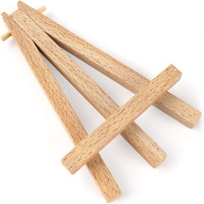 Mini Natural Wood Display table easel set Frame Artist Painting Party Tripod Tabletop Holder Stand
