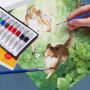 Amazon hot sale water colour paint wholesales 12/18/24/36/48 colors 12ml washable water color painting set