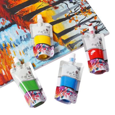 Water Based Stationery Gouache painting Non-toxic Acrylic Paint set Art Supplies of 100ml 12 colors