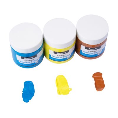Wholesale Professional 64 Colors Student Art Painting Gouache Paints Non-toxic Gouache Pigment Easy Art Paint Set 100ml