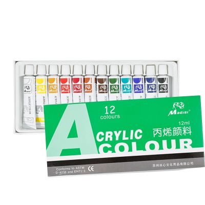 Acrylic Paint for Kids Diy Drawing Good Price of Sale Wholesale Colorful 12 Color Set Painting