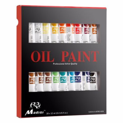 Professional 18 colors 12ML oil paint set for artist painting