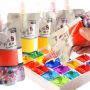 36 colors Customized wholesale Non-taxic acrylic gouache paint 200ml squeeze pouch washable Gouache pigment color painting set