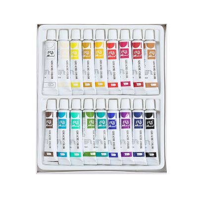 Professinal gouache pigment set 18 colours gouache safe for kids