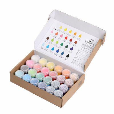 Professinal gouache pigment set 24 colours gouache safe degummed gouache pigment Set set of 2021