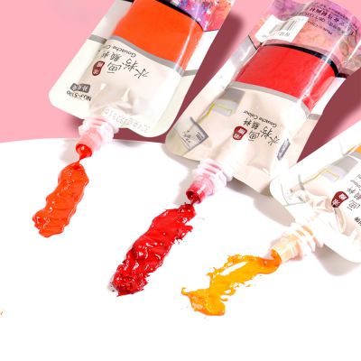 Good quality Factory wholesale acrylic gouache paint 200ml squeeze pouch washable Gouache pigment color painting set