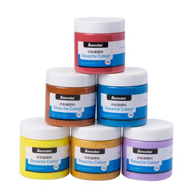 Professional 100ml Multi Color Gouache Paint packaged bottle pack Non-toxic pigment Painting Set and Safety with 36 colors