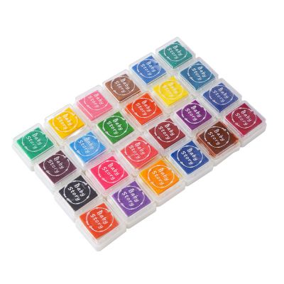 Kindergarten cheap price Colors Craft Palm Ink pad Colorful stamp pads for DIY funny work and for children and babies