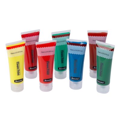 wholesale 3d acrylic paints set and finger liquid painting 12 colors 75ml professional poster art drawing paint for artist