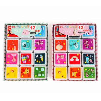 DIY Professional kid children baby art pigment Finger safe paint 12 colors set