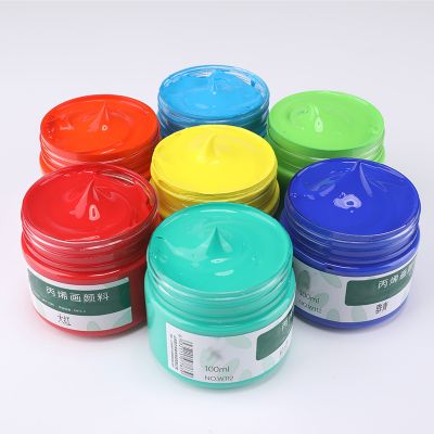 100/300ml Non-toxic DIY Waterproof Wall Paints Acrylic painting Color for Wholesale