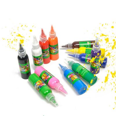 12 Colors Washable Non-toxic ECO Friendly DIY Paint for Kids Funny Finger Painting Kit