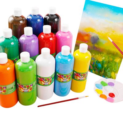 Professional acrylic leather paint bottles in a variety of capacity 18/24/36 color textile paint dye silk fabric paint
