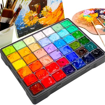42 Colors 60/75ml with Storage Box Rich Pigments Vibrant art Acrylic Paint Set
