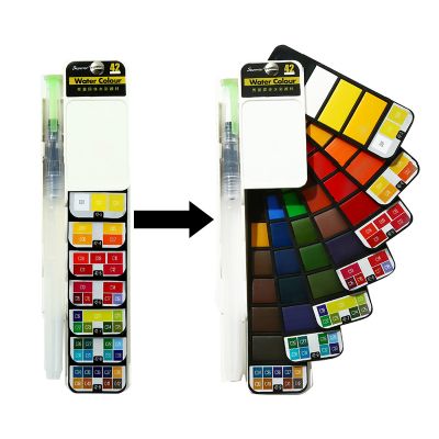 Superior 18/25/33/42 colours high quality solid watercolor paint set
