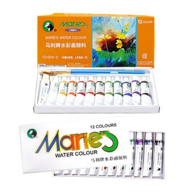 Marie's 5ml 12ml 12/18/24/36 colors wholesale Aluminum Tube water Colour Paint Set