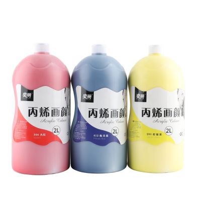 Large capacity 37 colors 2L studio bottle acrylic paint with high coverage for artists