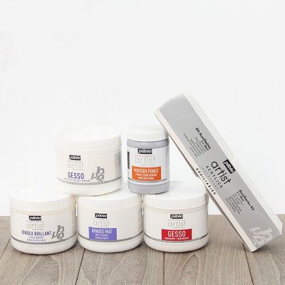 Pebeo 250/500/1000ml Auxiliaries Artist acrylic GESSO transparent for art supplies