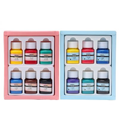 Marie's 30ml 6 colours glass ceramic paint set diy acrylic paint for glass porcelain vases hand-painted
