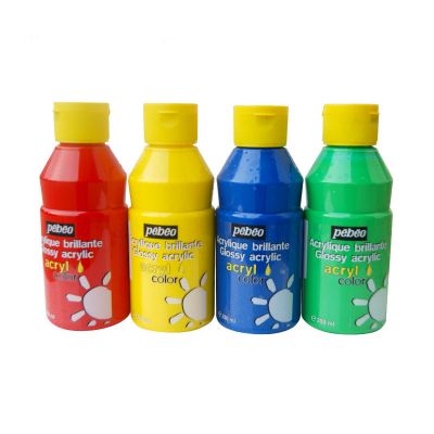 Pebeo 22 colours 250ml wholesale non toxic art acrylic paint set for children kids