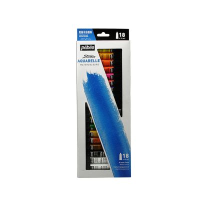 Pebeo 12/18/24 colours 12ml wholesale artist professional aluminium tube studio watercolor paint set for beginner and student