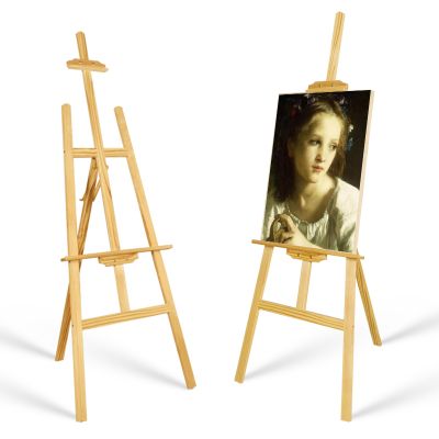 adjustable solid wood easel folded tripod display stand artist painting wooden easels