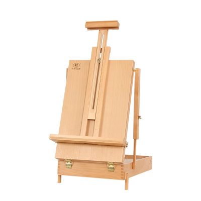 Creative Beech Wood Easel With Paint Box Oil Painting Rack Paint Tool Case