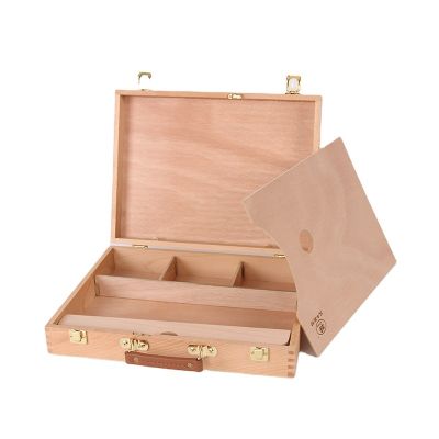 Wooden Laptop Tools Box Beech Wood Multi-Function Tool Box