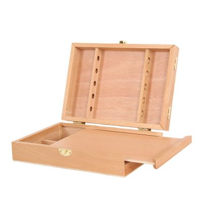 Wooden Laptop Tools Box Beech Wood Multi-Function Tool Box