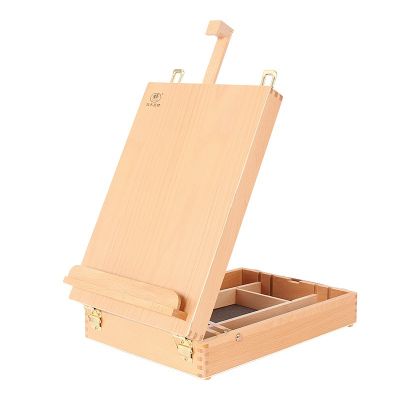 Creative Beech Wood Easel With Paint Box Oil Painting Rack Paint Tool Case