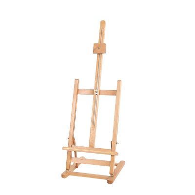 Small Tabletop Wooden H-Frame Studio Easel Adjustable Beechwood Art Stand Small Table Easel 