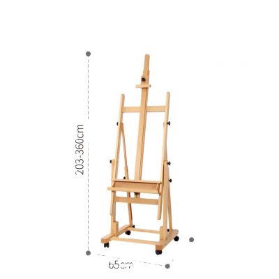 Professional Master Studio Easel Art Professional Easel with Casters Beech Wooden Easel