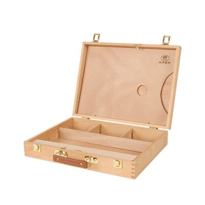 Custom Wooden Opening Artist Brush Drawing Painting Tool Box
