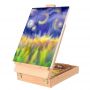 Vintage Large Artist Wood Tabletop Portable Easel Sketchbox Display Painting Art